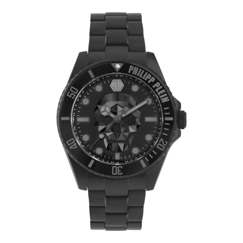Philipp Plein  The $kull Diver Bracelet Watch Black Mens